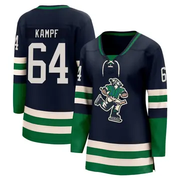 Women's David Kampf Vancouver Canucks ＃64 Breakaway Navy Special Edition 2.0 Jersey