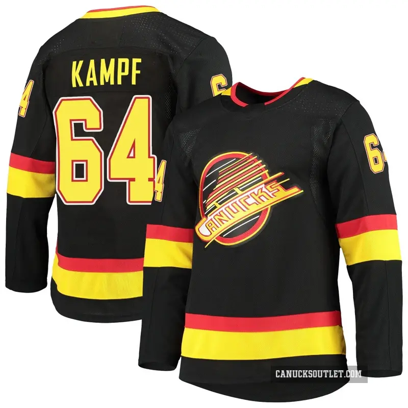 Youth David Kampf Vancouver Canucks ＃64 Authentic Black Alternate Primegreen Pro Jersey